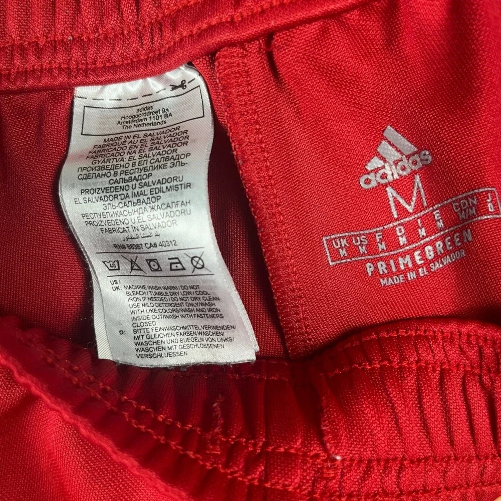 Adidas Men's Red Striped Track Pants Medium